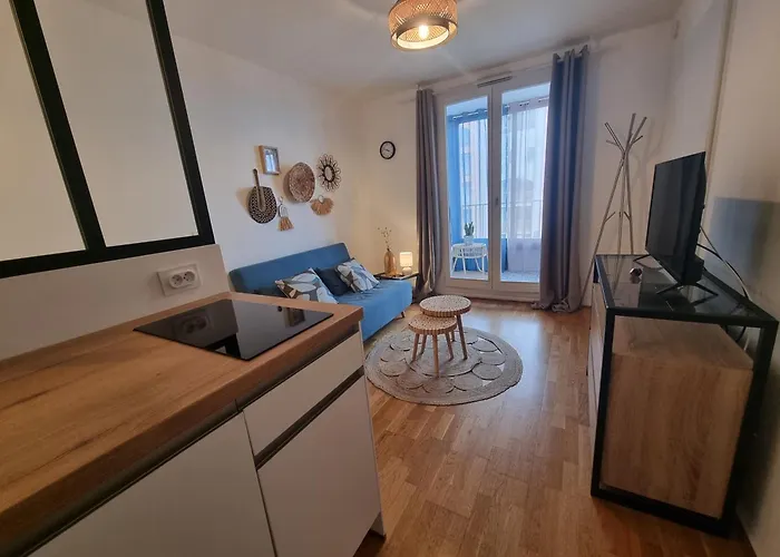 Front De Mer, Wifi, Tres Joli Et Moderne Appt 1 Chambre, 4 Couchages, Palm Апартаменты Ле Баркарес